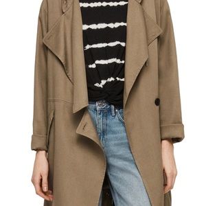 Allsaints Bexley Parker Hooded Draped high/low jacket  Medium